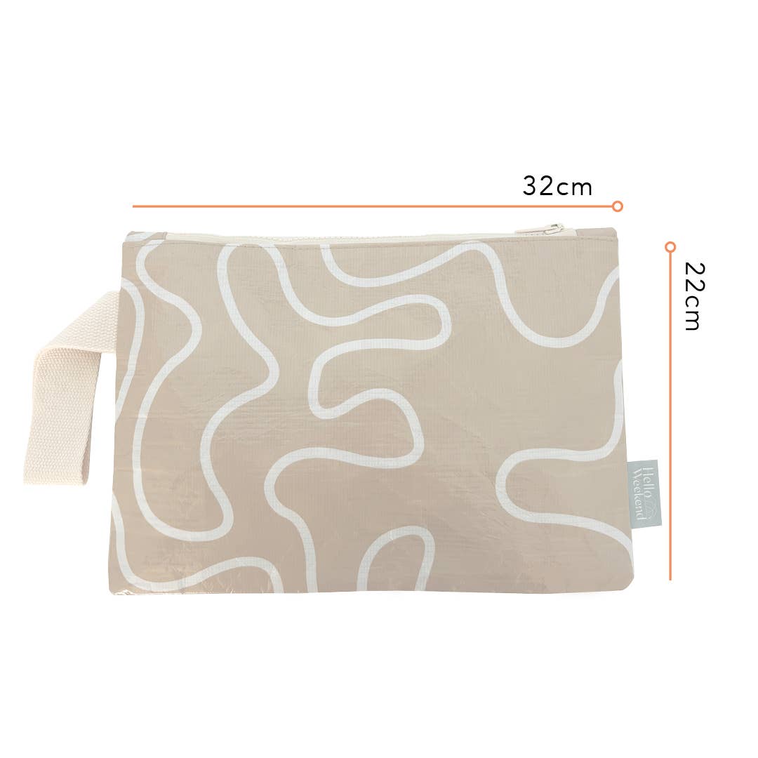 Zipper Pouch - Neutral Squiggles