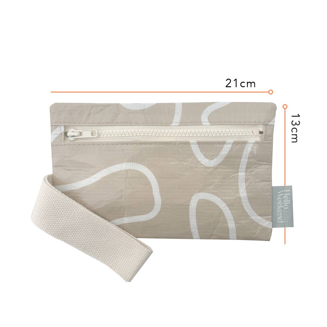 Mini Zipper Pouch - Neutral Squiggles