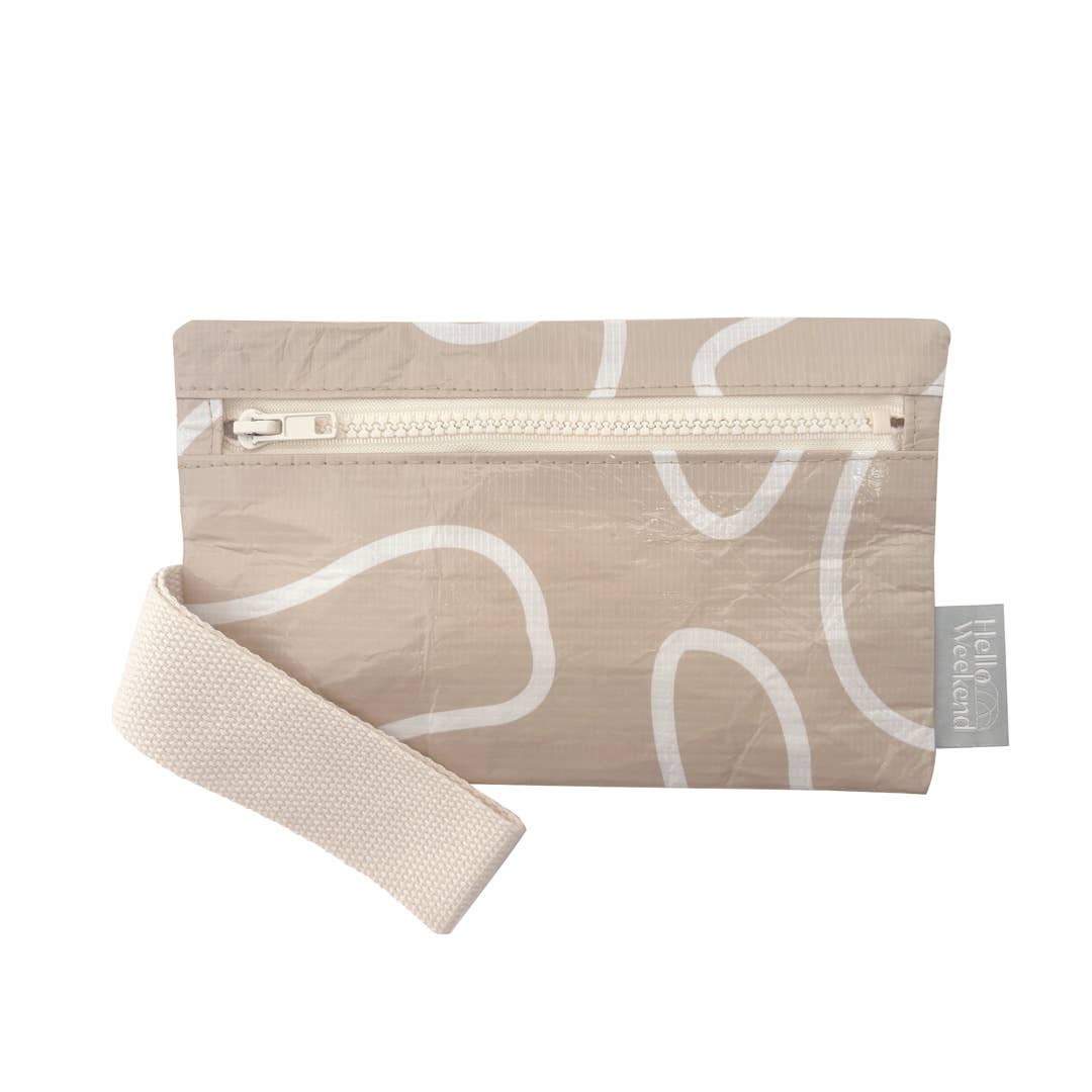 Mini Zipper Pouch - Neutral Squiggles