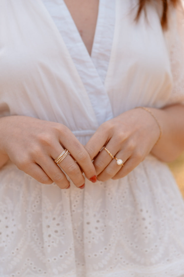 Cori | Pearl Stacked Ring