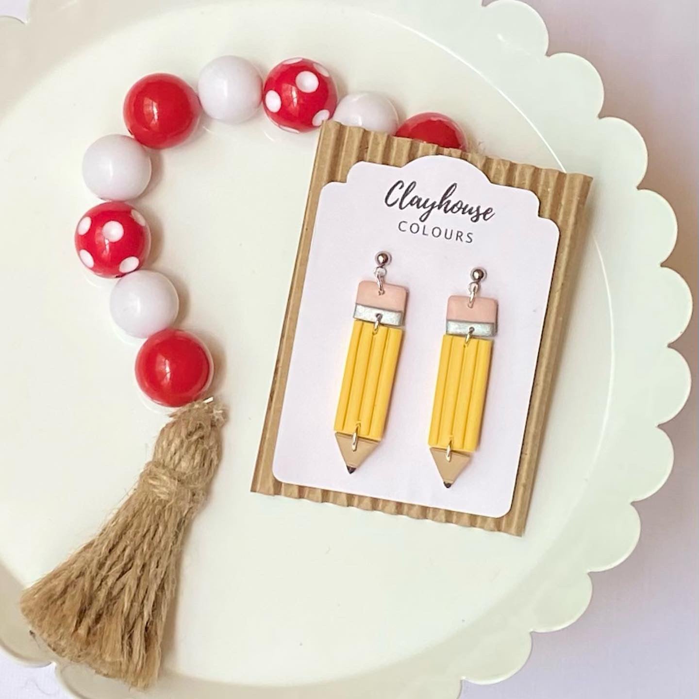 Pencil Clay Earrings