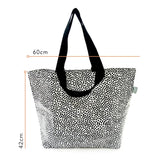 Large Tote Bag - Black & White Spots