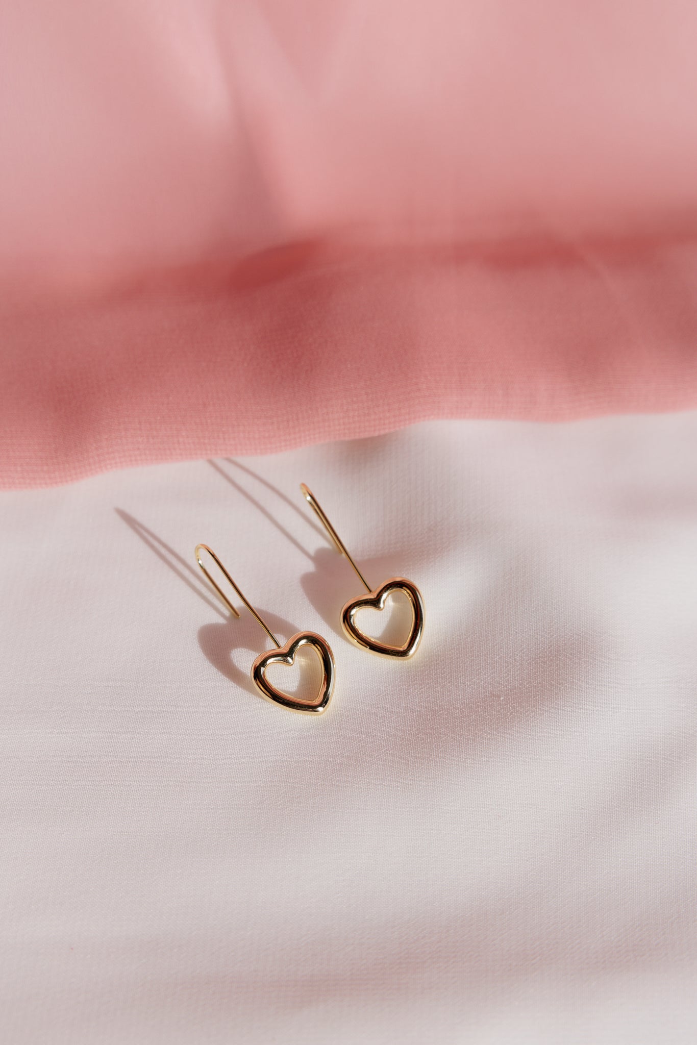 Tina | Drop Heart Earrings