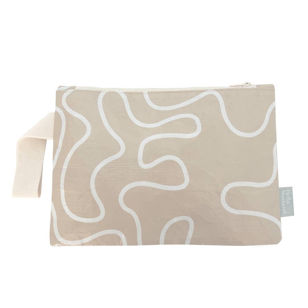 Zipper Pouch - Neutral Squiggles
