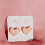 Cupid | Heart Druzy Studs