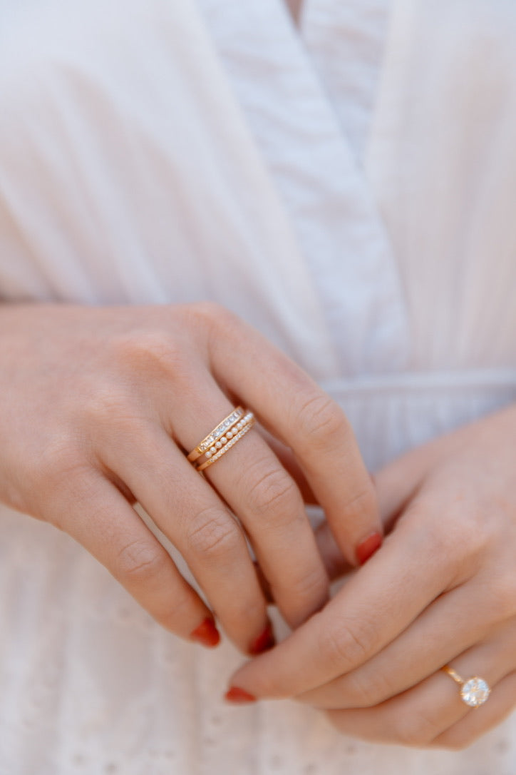 Cori | Pearl Stacked Ring
