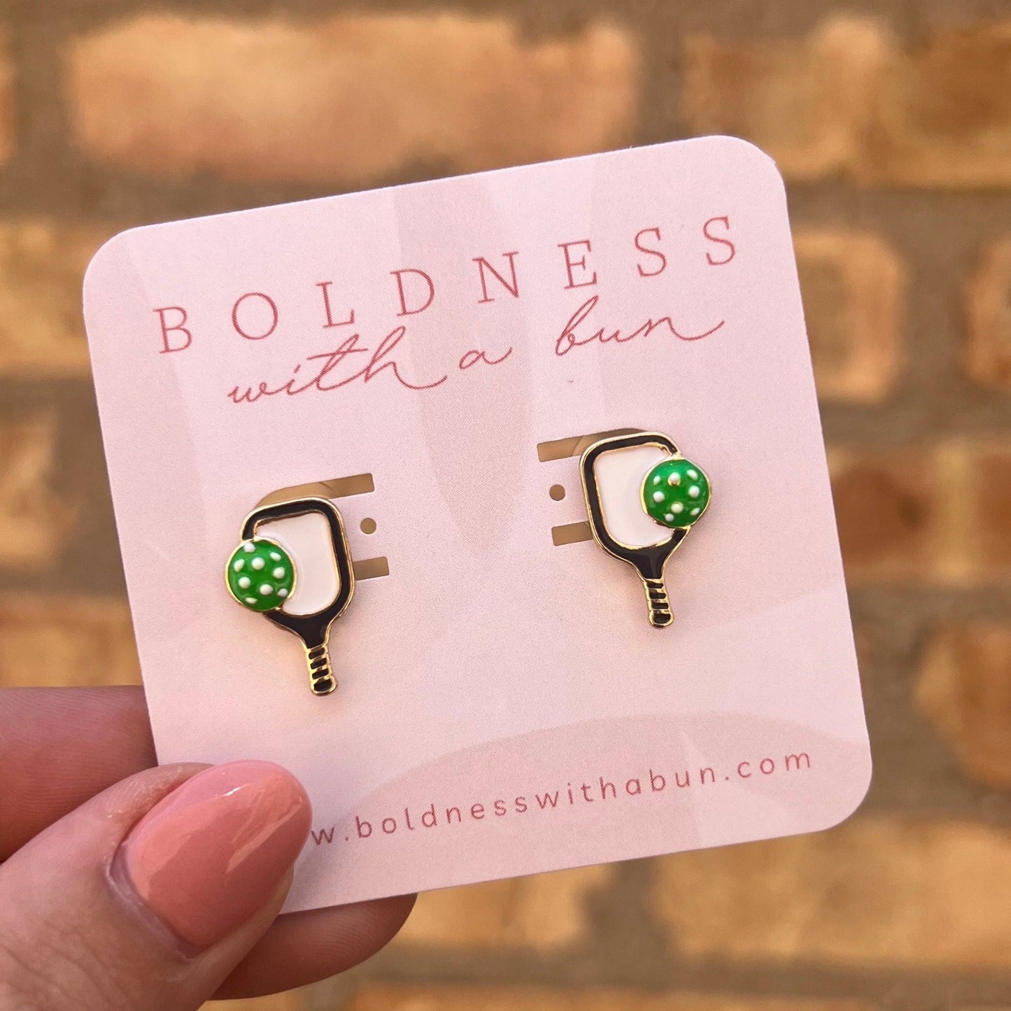 Pickleball Enamel Studs