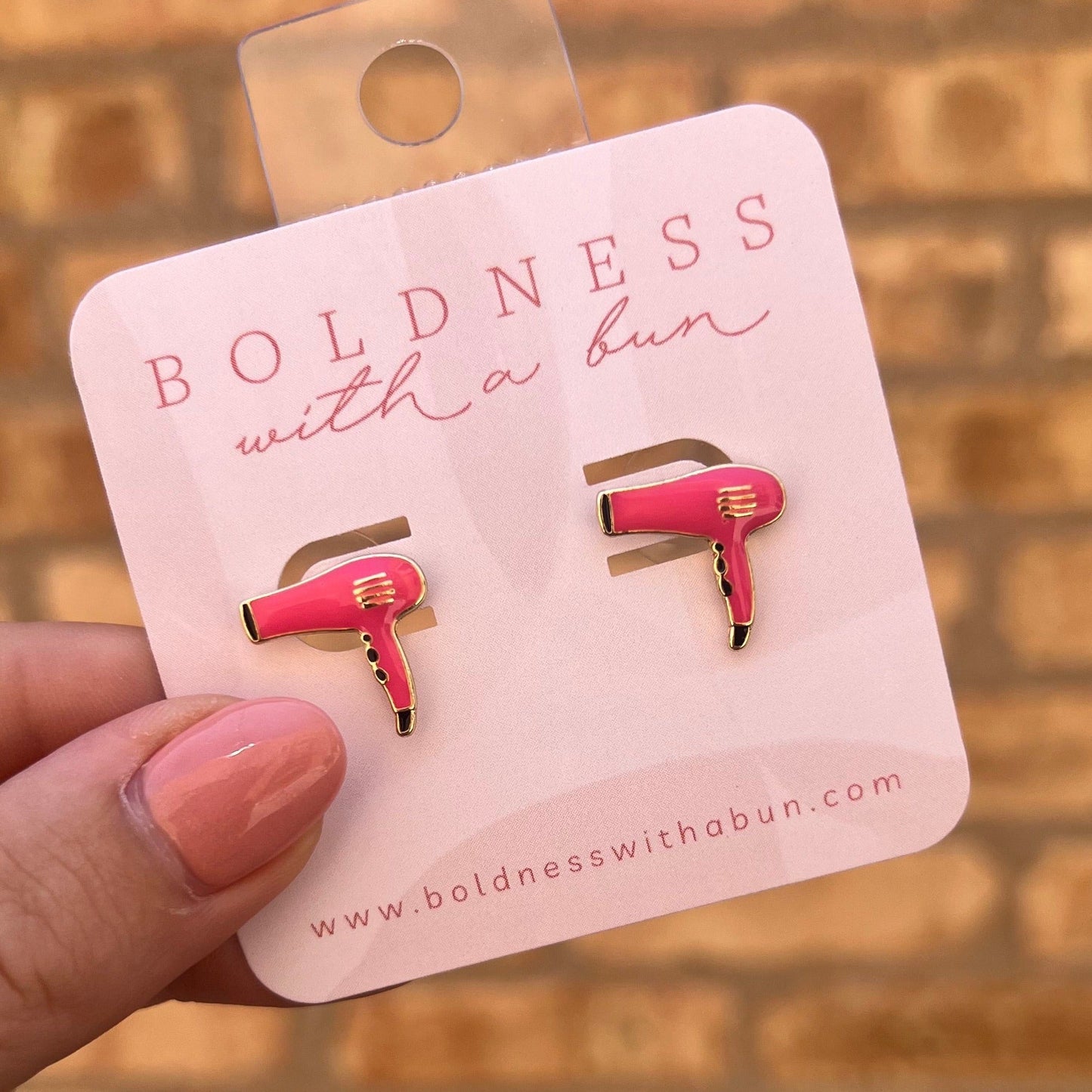 Blow Dryer Enamel Studs