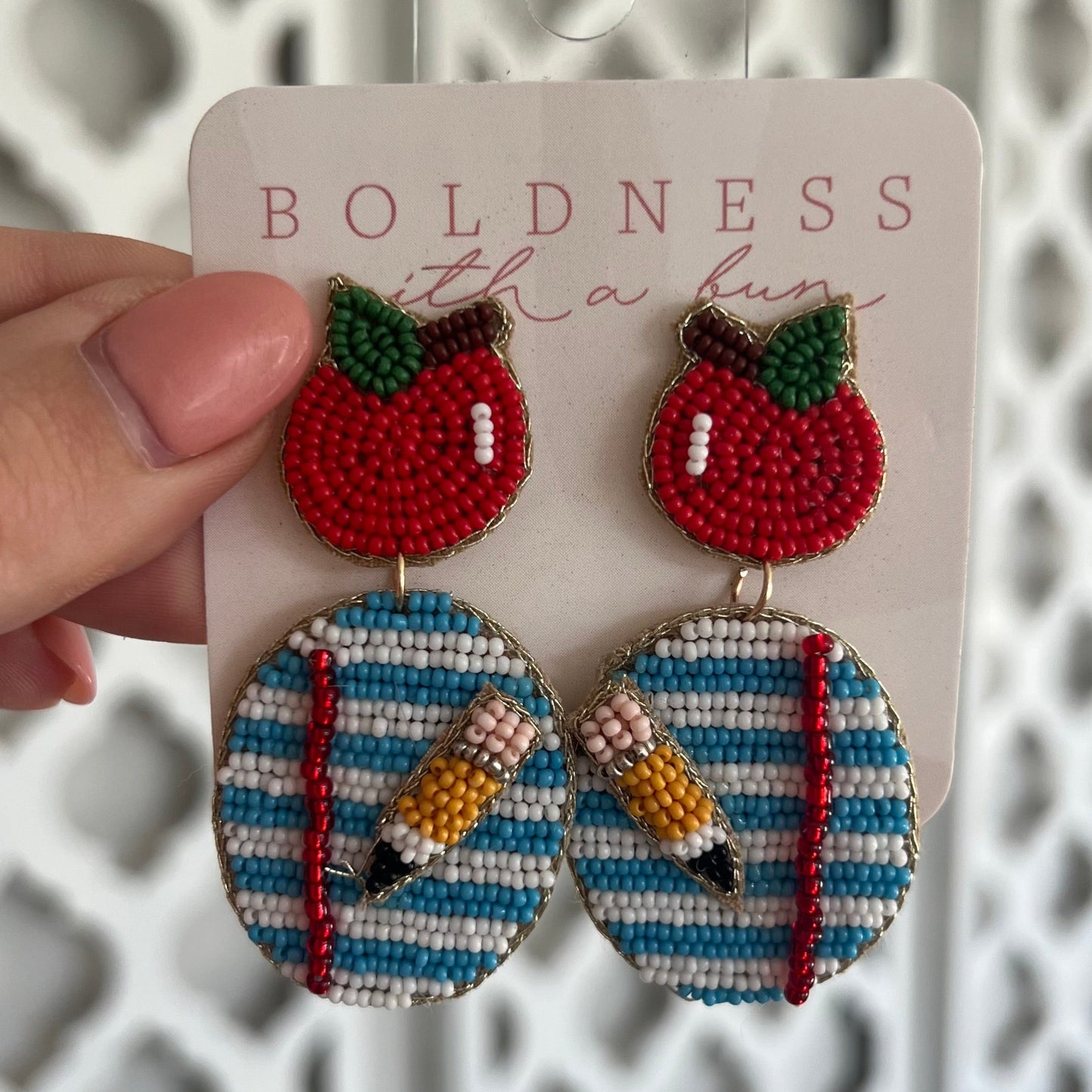 School Beaded Earrings