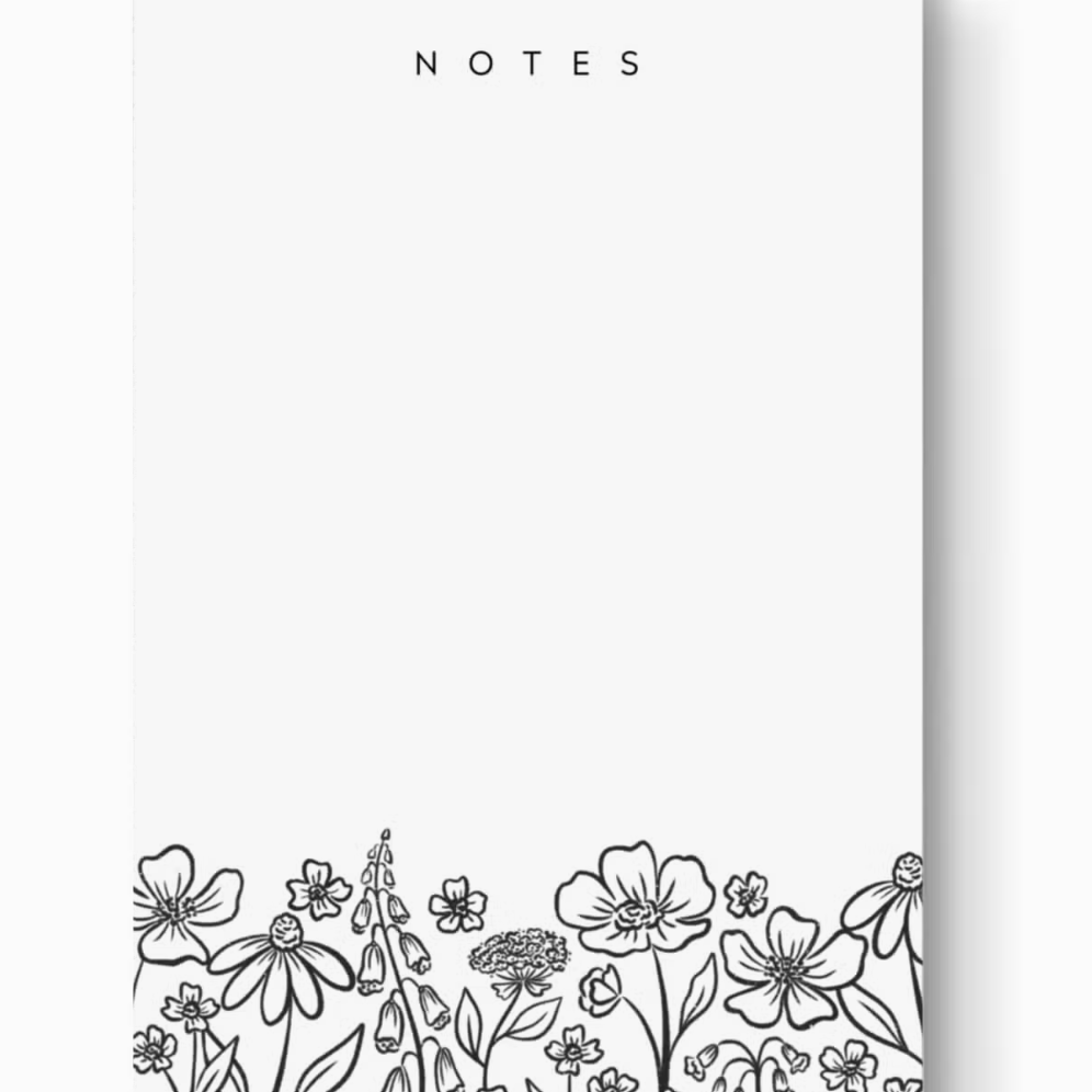 Bloc-notes en blanc : Floraldesign - format A4 - 112 pages