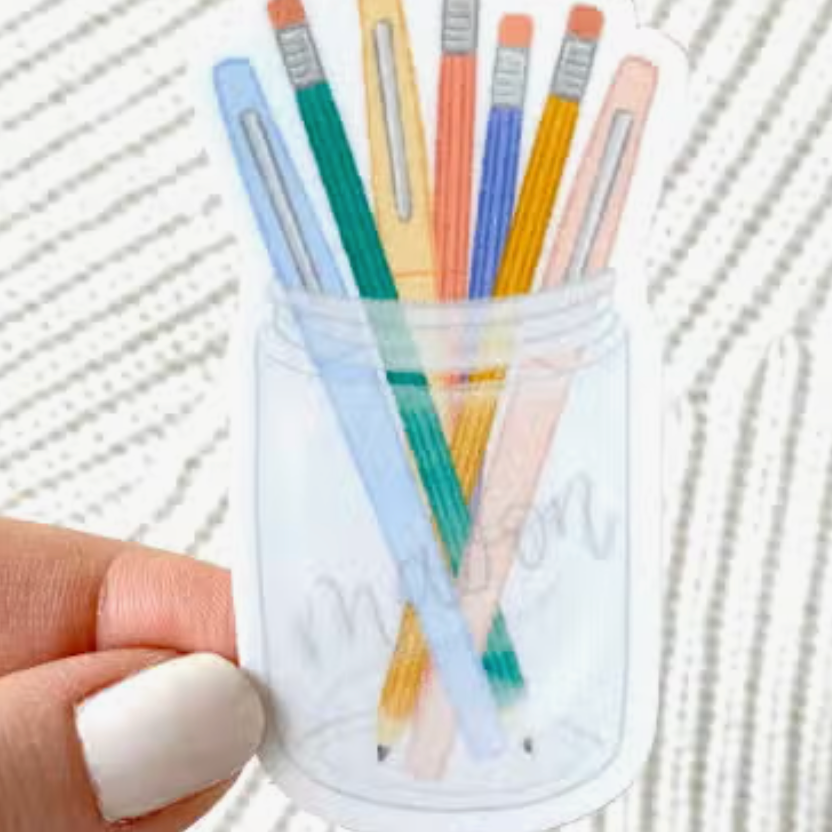 Flair Pen Mason Jar Sticker