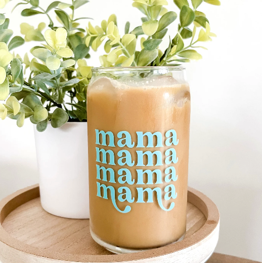 Can Glass with Straw