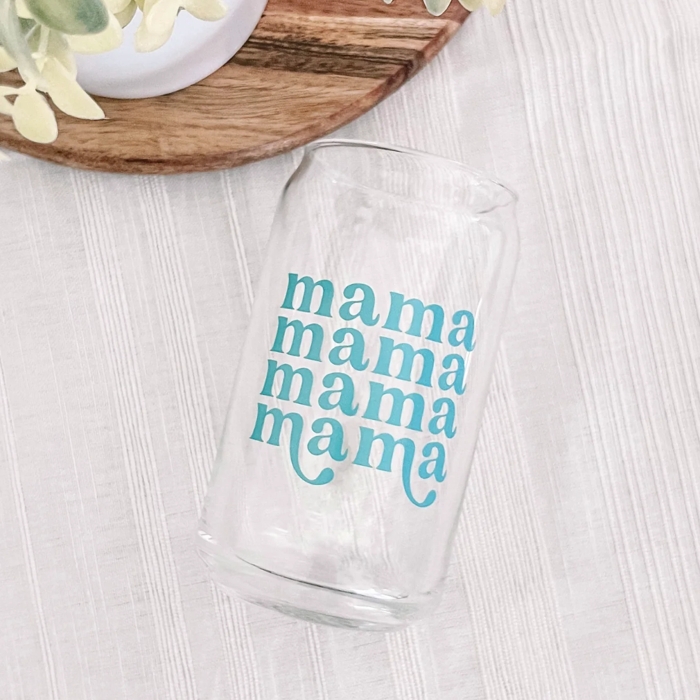 Can Glass with Straw