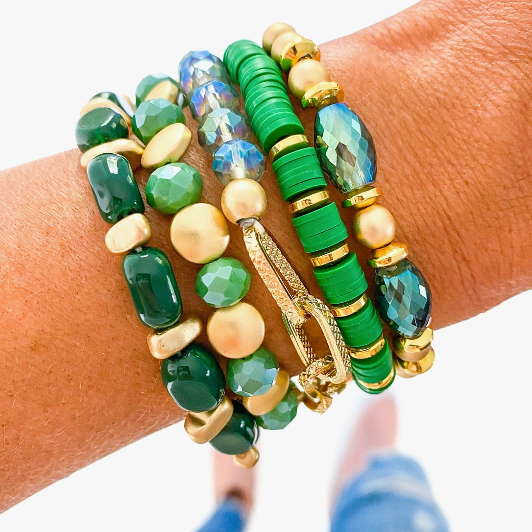 Juniper Green Stack of Bracelets