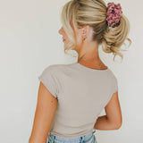 Elsa | Cranberry Rose Jumbo Scrunchie