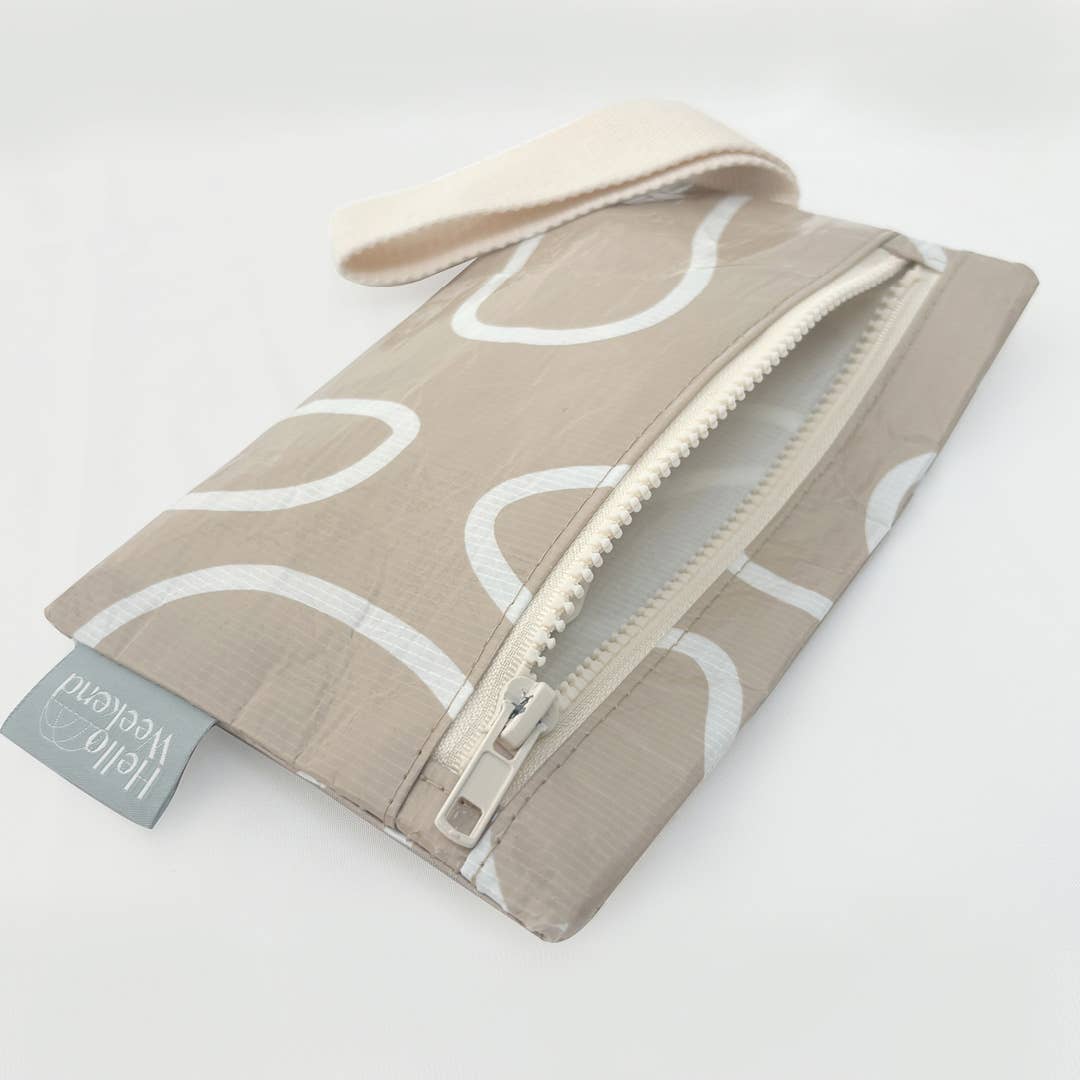 Mini Zipper Pouch - Neutral Squiggles