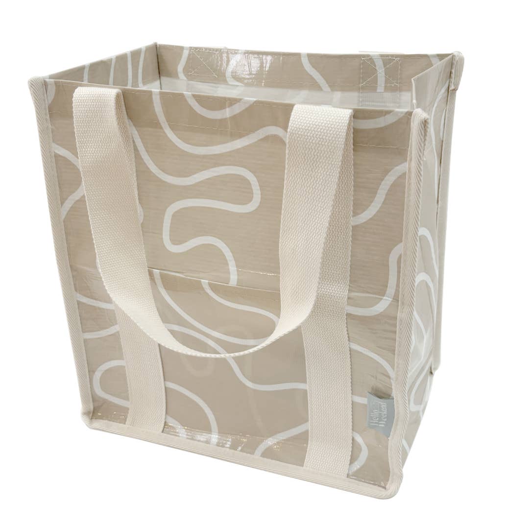 Market Tote Bag - Neutral Squiggles