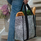 Market Tote Bag - Black & White Spots