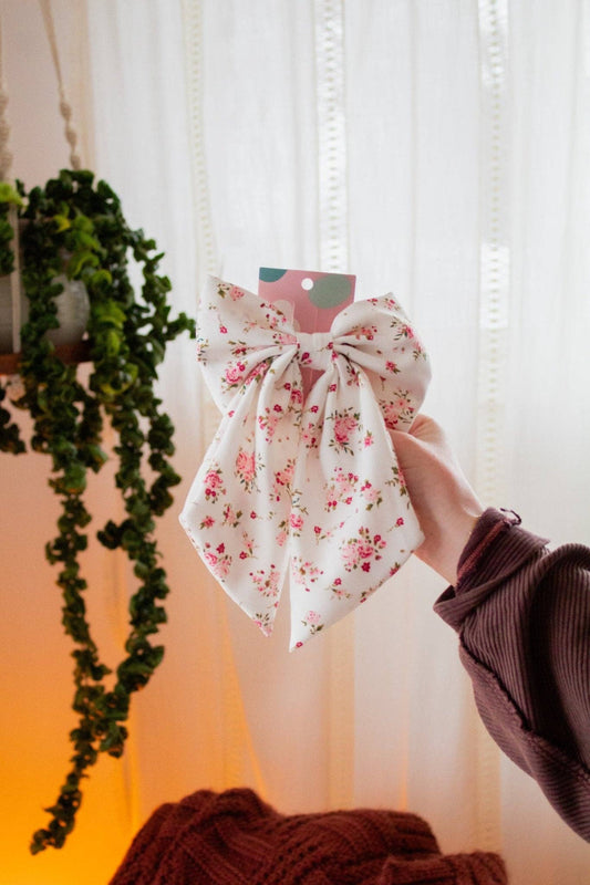 Rosy | Romance Bow Clip