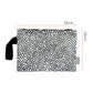Zipper Pouch - Black & White Spots