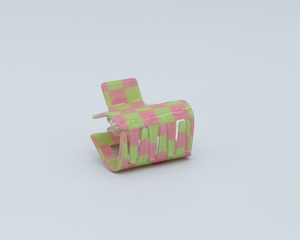 Jayden | Checkered Acrylic Claw Clip