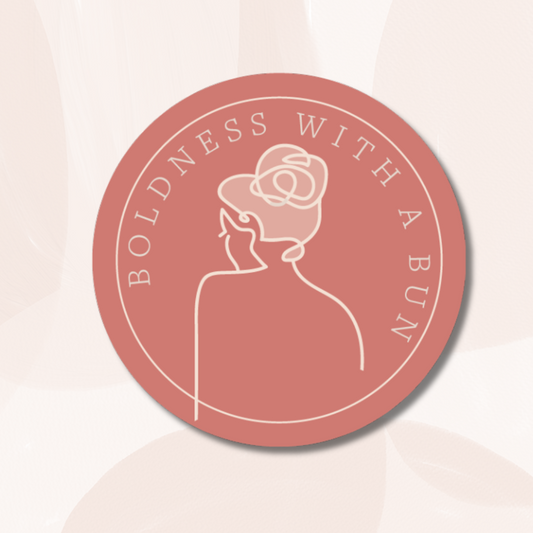 Boldness with a Bun Logo Sticker-Boldness with a Bun