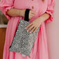 Zipper Pouch - Black & White Spots