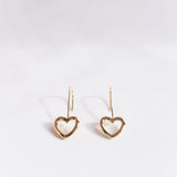 Tina | Drop Heart Earrings