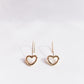 Tina | Drop Heart Earrings