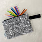 Zipper Pouch - Black & White Spots