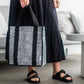 Market Tote Bag - Black & White Spots