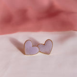 Cupid | Heart Druzy Studs