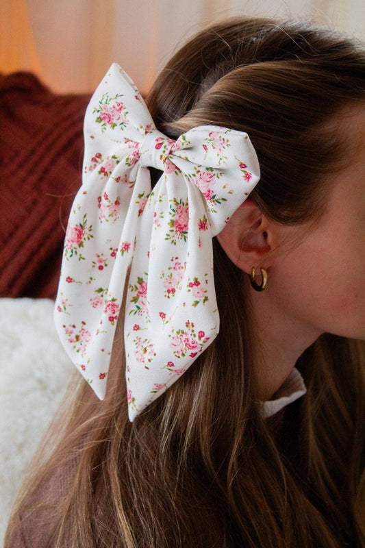 Rosy | Romance Bow Clip