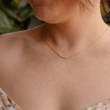 Clementine | Curved Bar Necklace