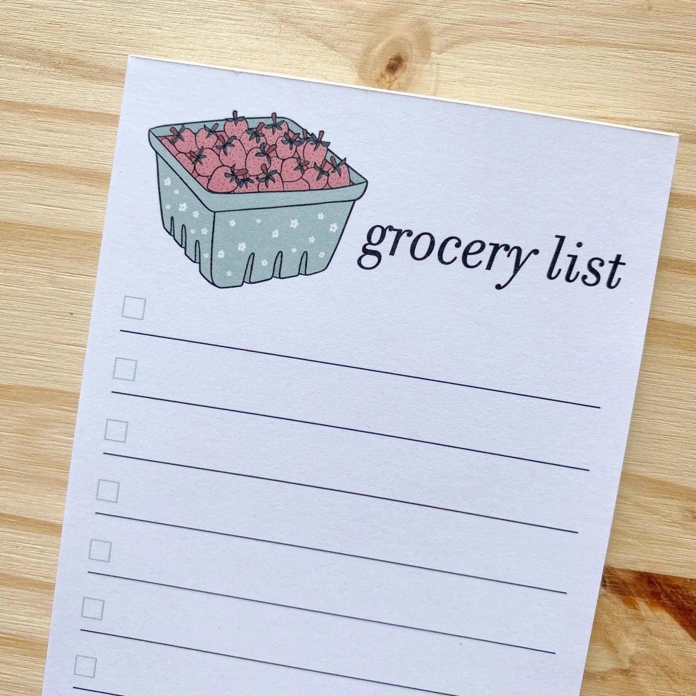 Grocery List Notepad-Boldness with a Bun