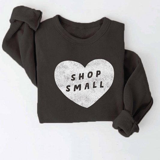 Shop Small Heart Crewneck-Boldness with a Bun