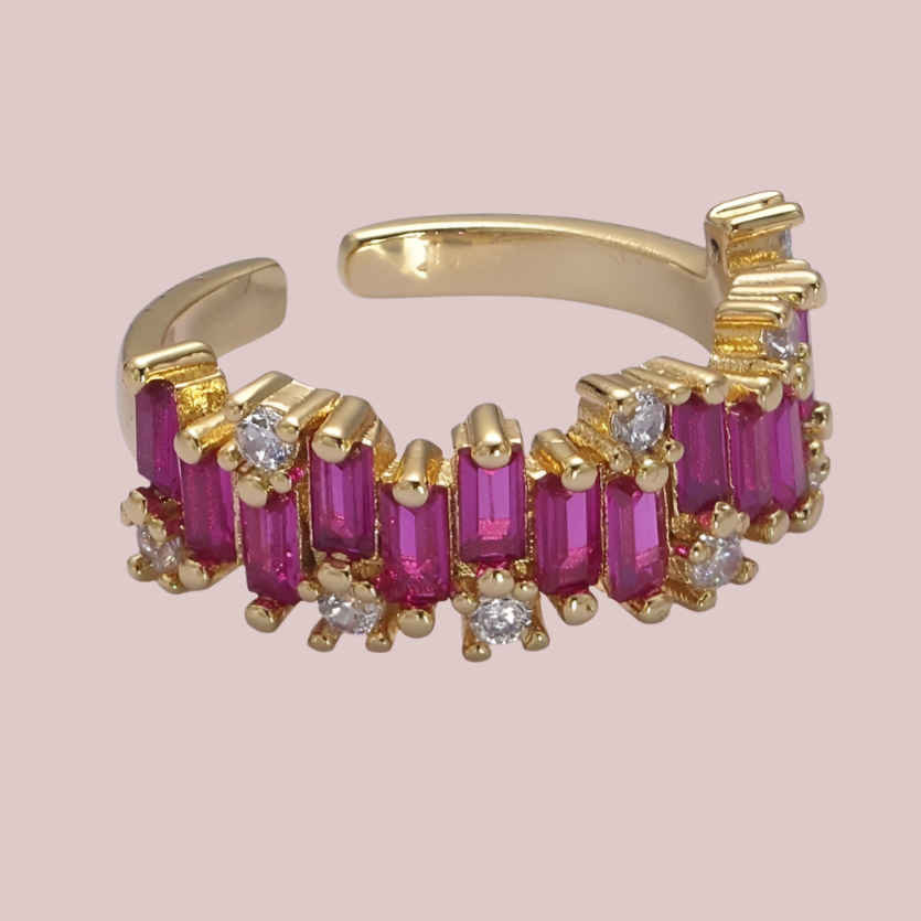 Meadow | Colorful Baguette Ring