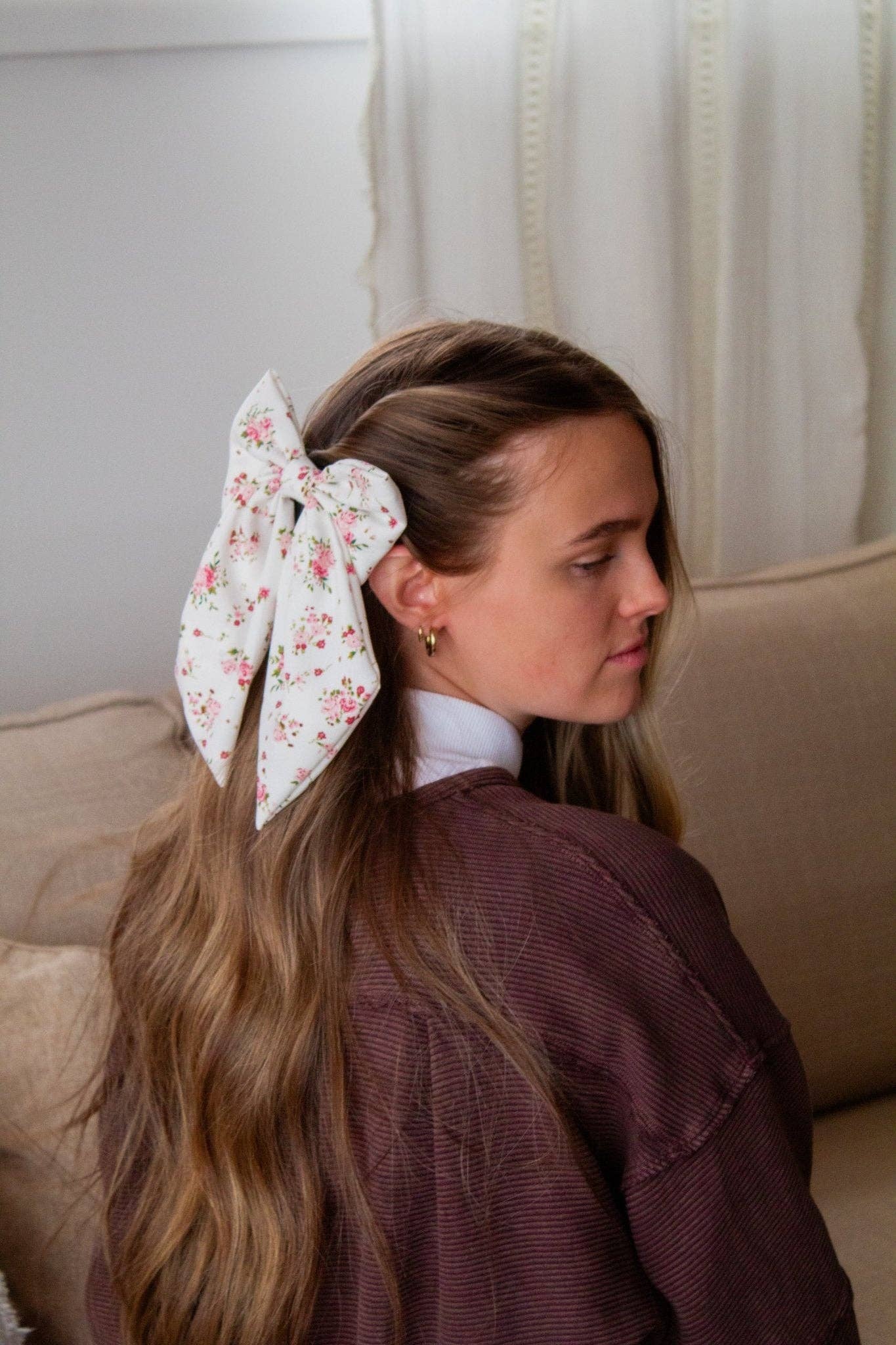 Rosy | Romance Bow Clip