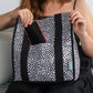 Market Tote Bag - Black & White Spots