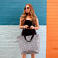 Large Tote Bag - Black & White Spots