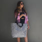 Large Tote Bag - Black & White Spots
