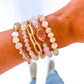 Pink Hearts Stack of Bracelets-Boldness with a Bun