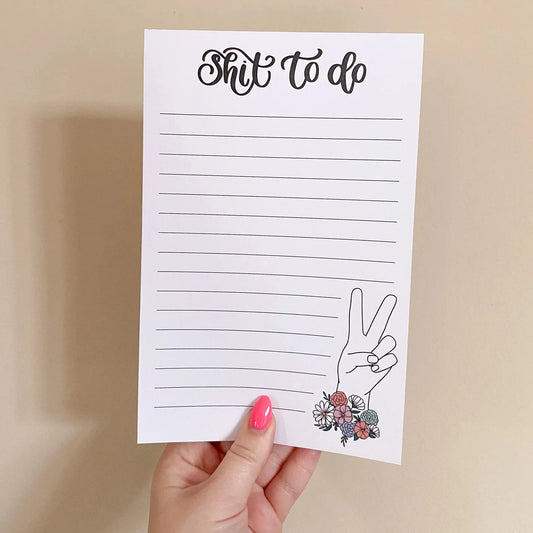 Shit to Do Notepad-Boldness with a Bun
