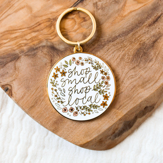 Shop Small, Shop Local Keychain-Boldness with a Bun