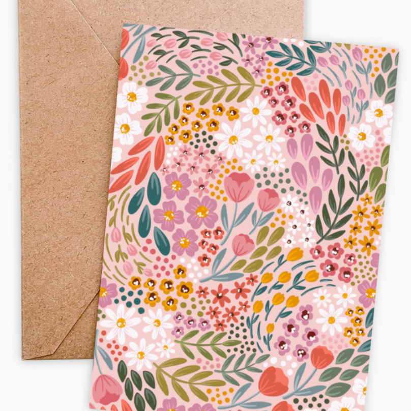 Floral Card x Elyse Breanne Design-Boldness with a Bun