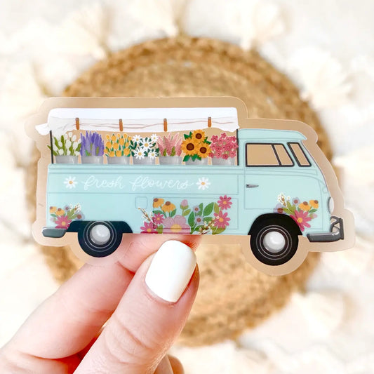 Floral Truck Sticker-Boldness with a Bun
