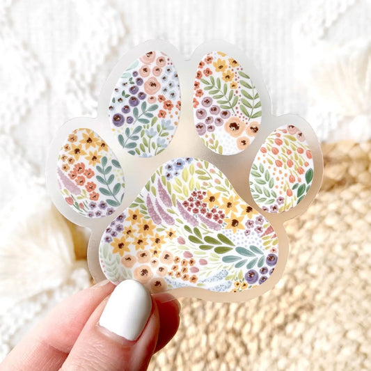Paw Floral Sticker-Boldness with a Bun